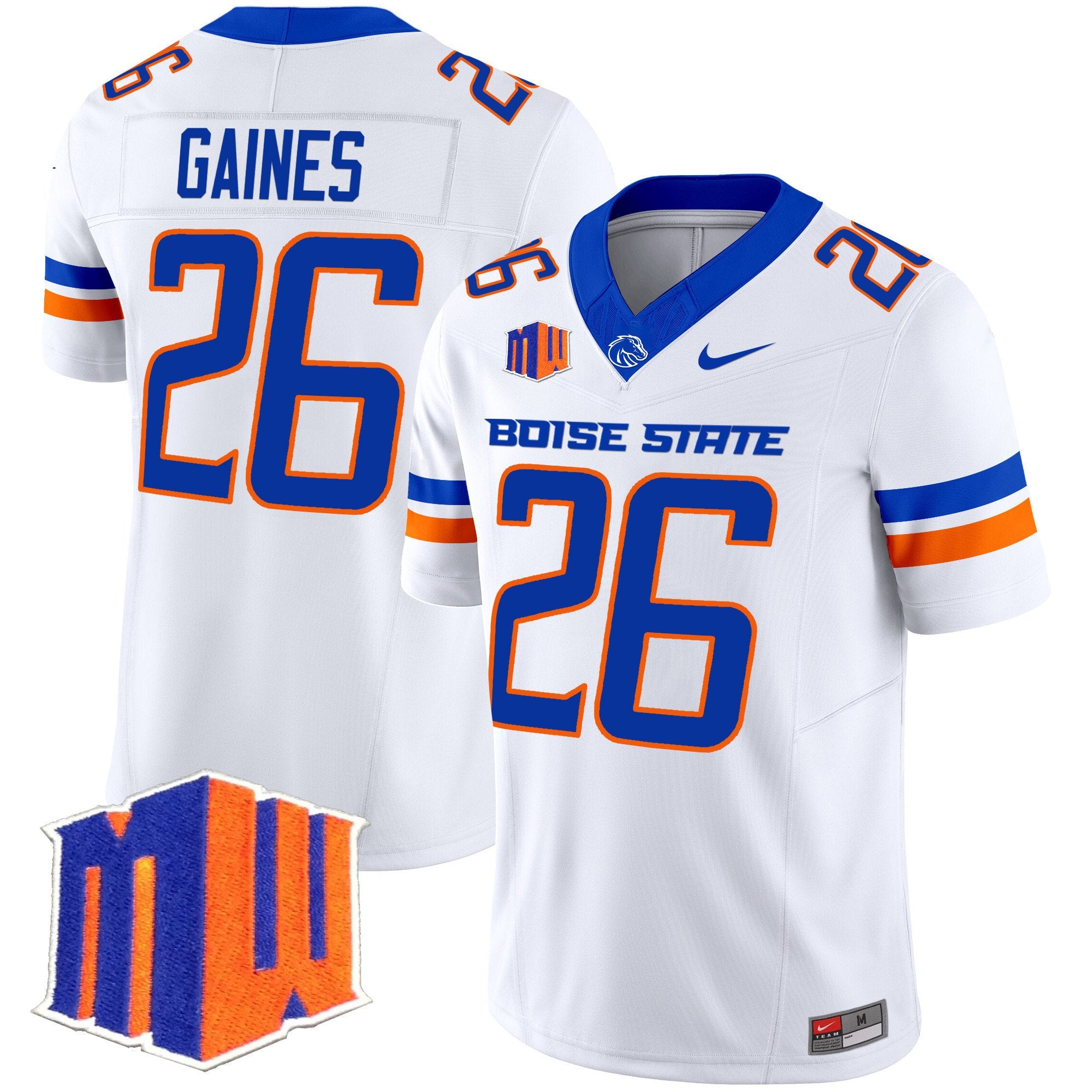 Sire Gaines Jersey #26 Boise State Broncos 2025 Vapor Stitched White