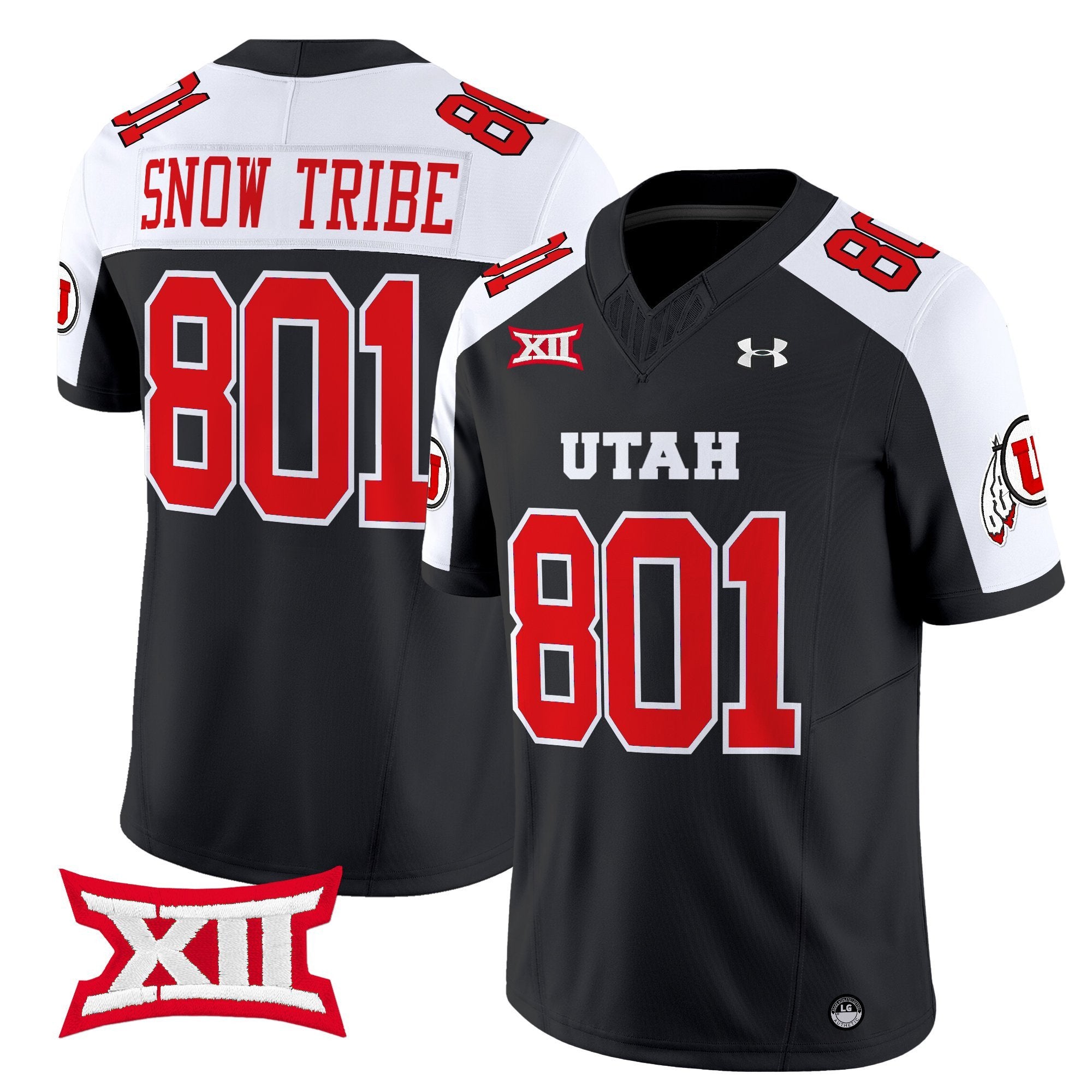 Snow Tribe Jersey #801 Utah Utes 2025 Vapor Limited Stitched Black Alternate