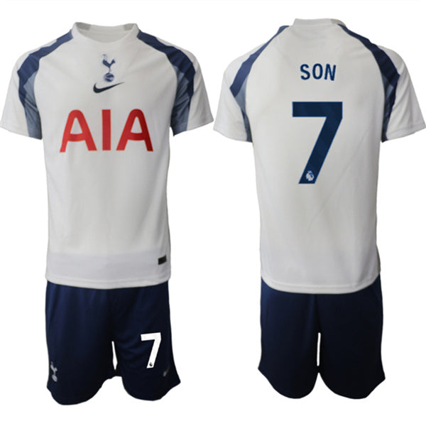 Son Heung-min Jersey #7 White Home 2025-26 Soccer Suit