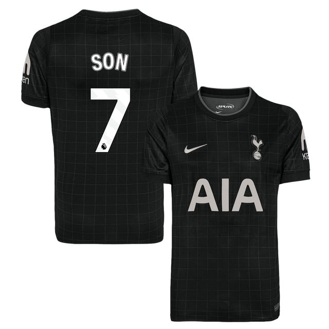 Son Heung-min #7 Tottenham Hotspur 2025-26 Men Away Jersey – Black