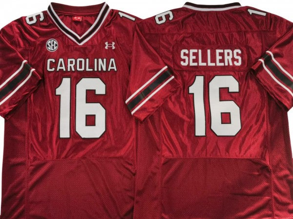 South Carolina Gamecock #16 LaNorris Sellers Jersey College Football Red