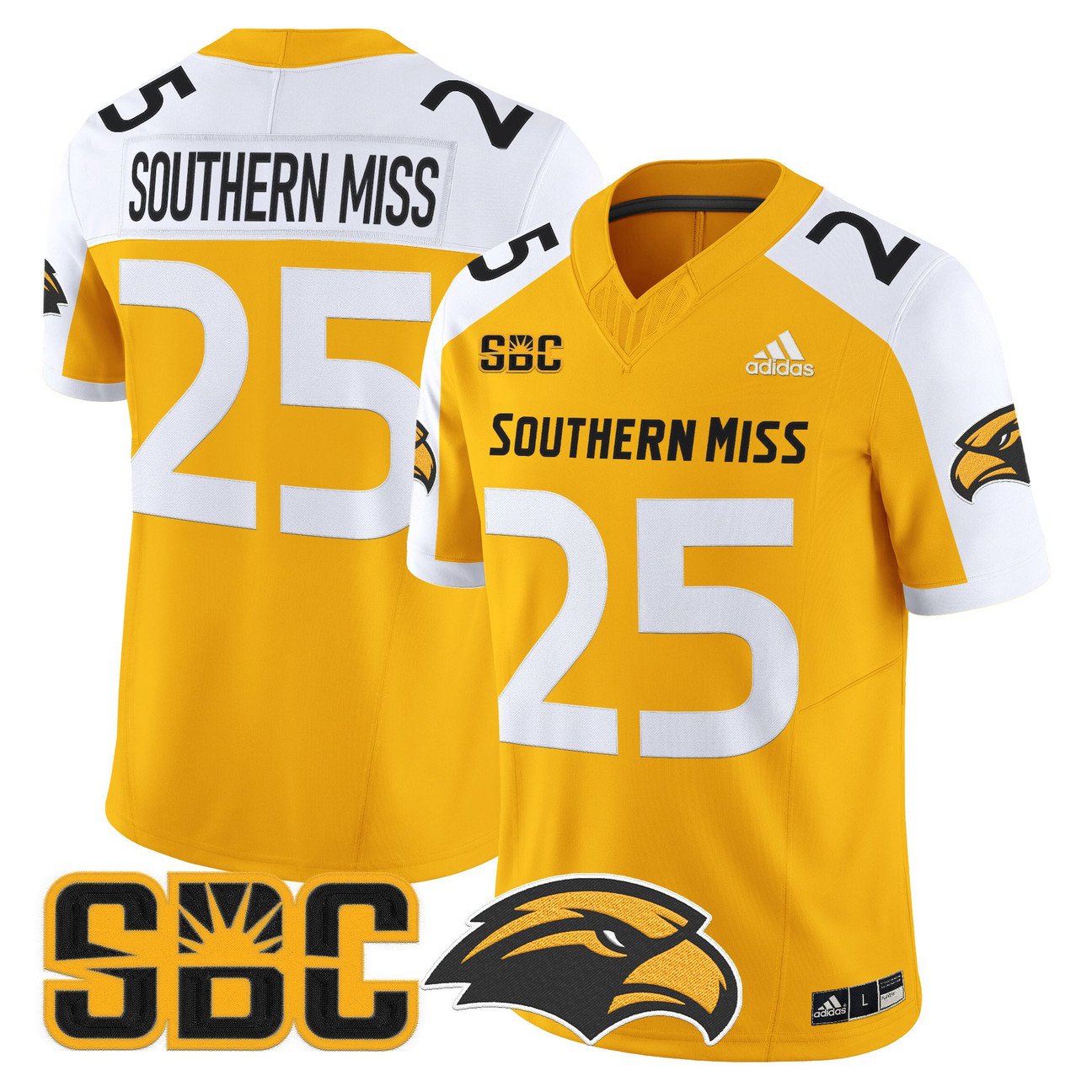 Southern Miss Jersey #25 Southern Miss Golden Eagles 2025 Vapor Limited Stitched