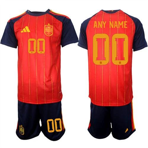 Spain Custom Any Name And Number Jersey National Team x World Cup 2026 Home Red On Field Soccer
