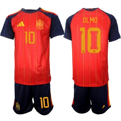 Spain #10 OLMO Jersey National Team x World Cup 2026 Home Red On Field Soccer