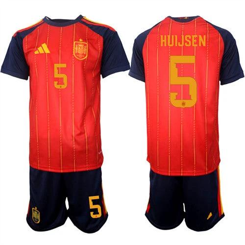 Spain #5 HUIJSEN Jersey National Team x World Cup 2026 Home Red On Field Soccer