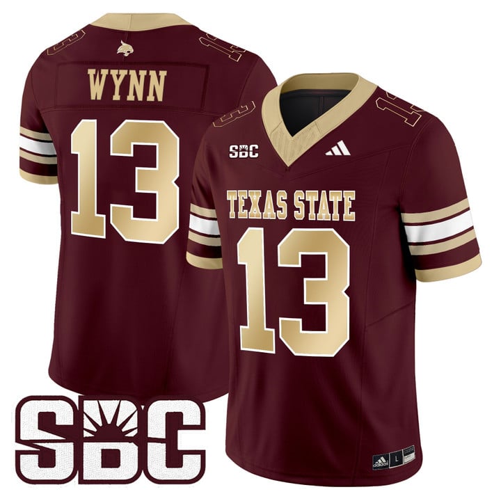 Spergon Wynn Jersey #13 Texas State Bobcats 2025 Limited Stitched