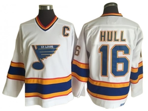 St. Louis Blues #16 Brett Hull Vintage CCM Jersey - White
