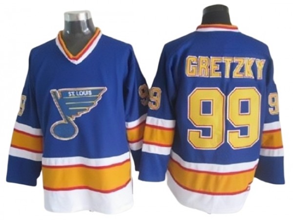 St. Louis Blues #99 Wayne Gretzky Vintage CCM Jersey - Blue