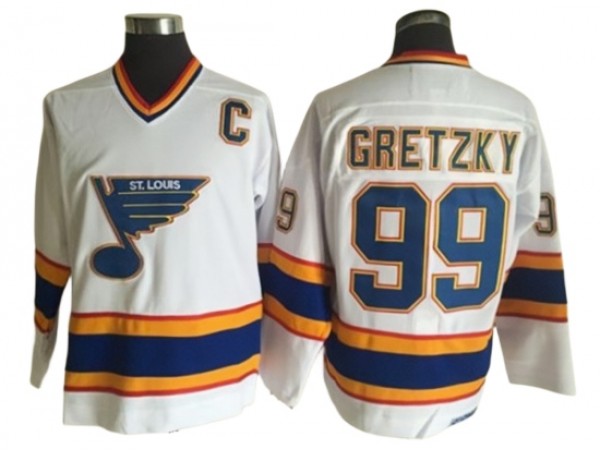 St. Louis Blues #99 Wayne Gretzky Vintage CCM Jersey - White