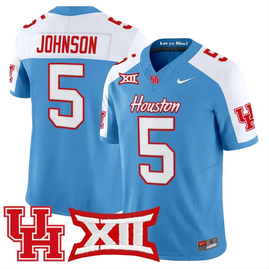 Stephon Johnson Jersey #5 Houston Cougars 2026 Vapor Limited Stitched Black Alter