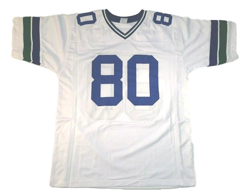 Steve Largent CUSTOM STITCHED Unsigned Football Jersey White