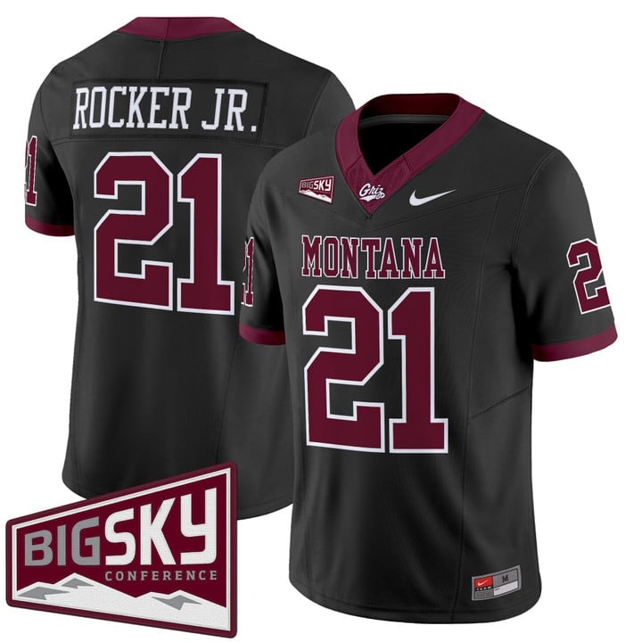 Stevie Rocker Jr Jersey #21 Montana Grizzlies 2025 Vapor Stitched Black Alter