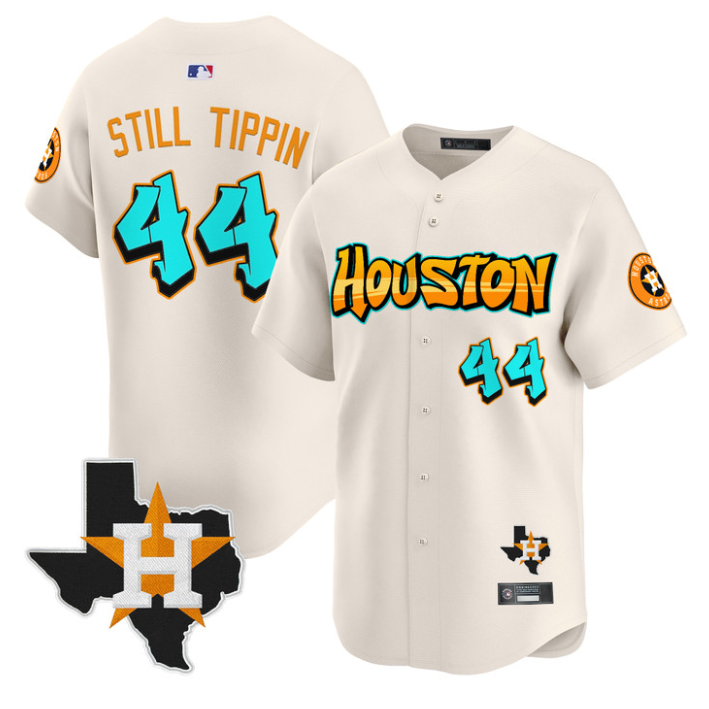 Yordan Álvarez Jersey #44 Houston Astros Graffiti H-Town Edition Stitched Cream