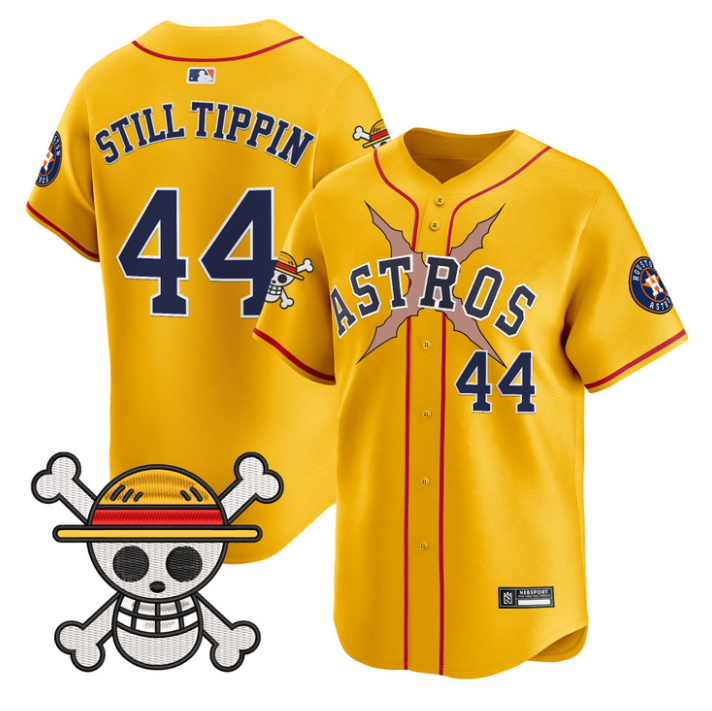Still Tippin Jersey #44 Houston Astros One Piece 2025 Limited Stitched Gold