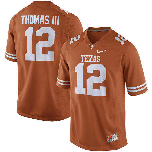 Texas Longhorns 12 Earl Thomas III Orange College Jersey