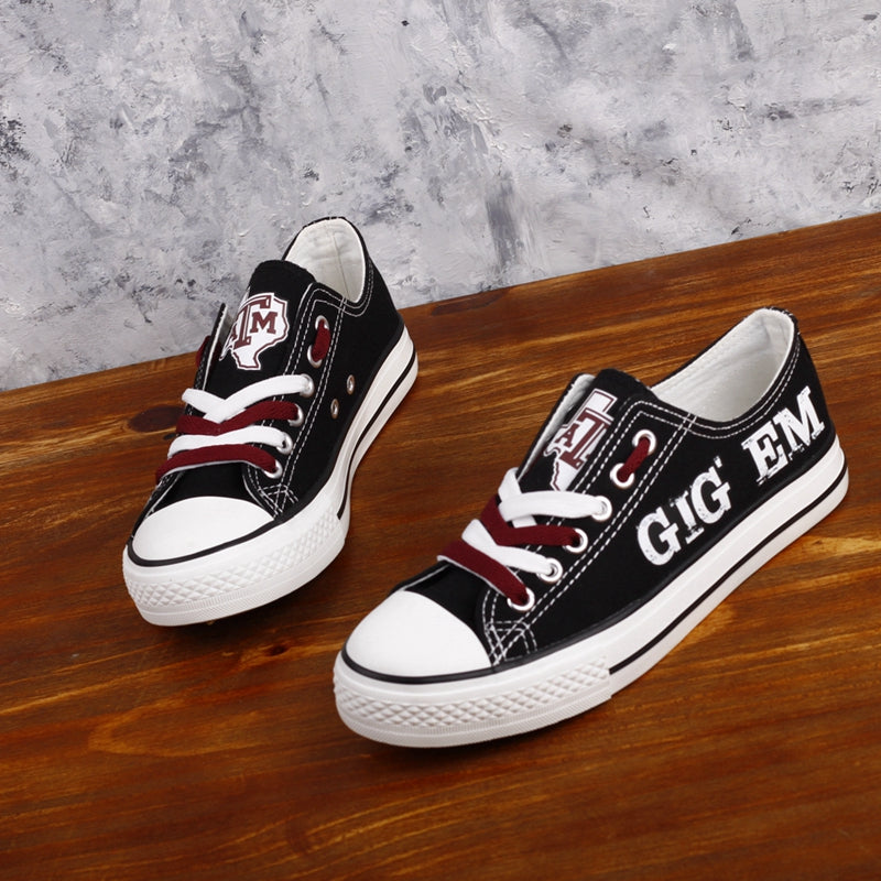 Texas A&M Aggies Limited Print NCAA College Students Low Top Canvas Shoes Sport Sneakers 1