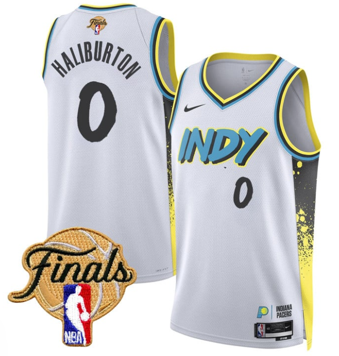 Tyrese Haliburton Jersey #0 Indiana Pacers 2025 Finals Swingman Stitched 24 - 25 City