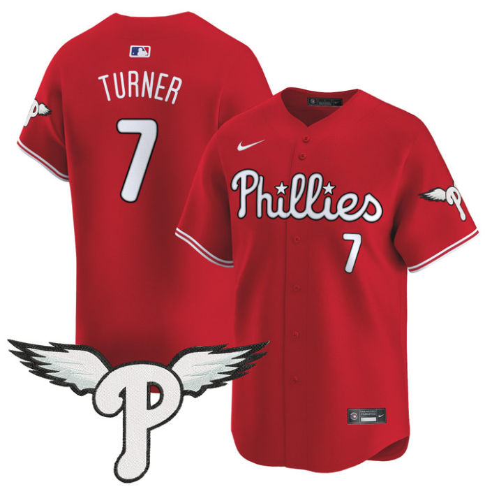Trea Turner Jersey #7 Philadelphia Phillies 2025 Vapor Premier Limited Stitched Red