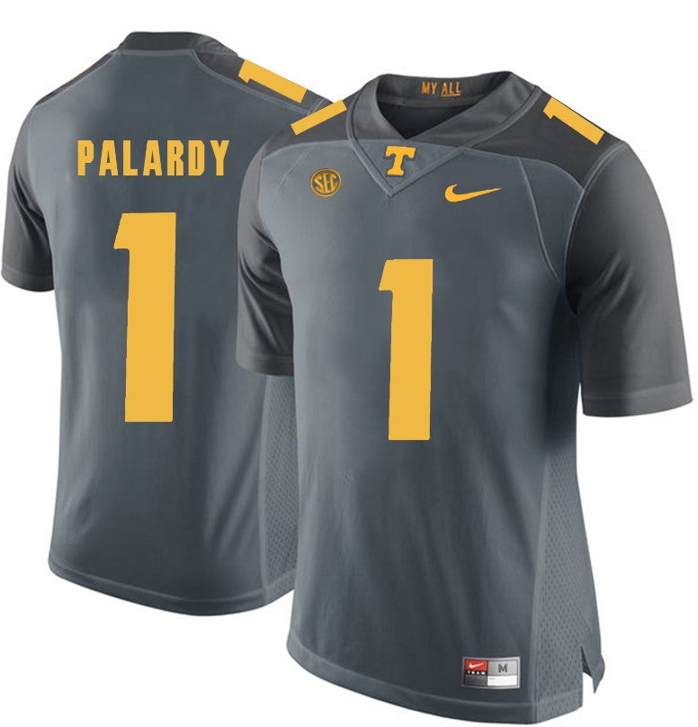 Tennessee Volunteers Michael Palardy Jersey #1 Football NCAA Jerseys Gray