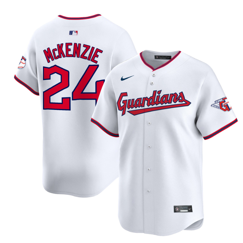 Triston McKenzie Jersey #24 Cleveland Guardians 2025 Vapor Premier Limited All Stitched Red