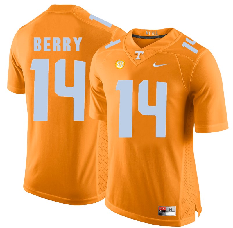 Tennessee Volunteers Eric Berry Jersey #14 Football NCAA Jerseys Light Orange