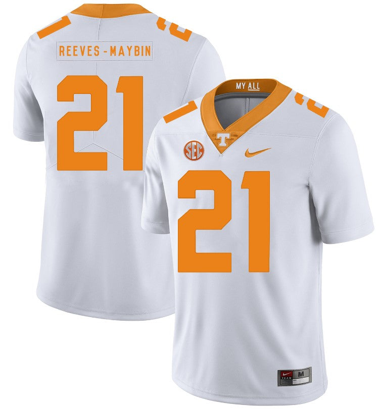 Tennessee Volunteers Jalen Reeves-Maybin Jersey #21 Football NCAA Jerseys White