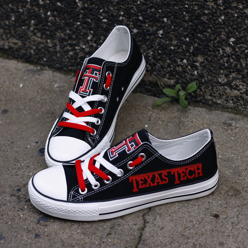Texas Tech Red Raiders Limited Print NCAA College Students Low Top Canvas Shoes Sport Sneakers