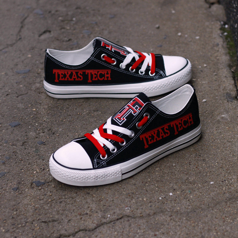 Texas Tech Red Raiders Limited Print NCAA College Students Low Top Canvas Shoes Sport Sneakers