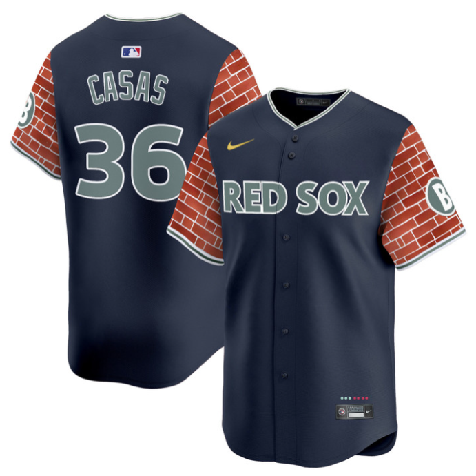 Triston Casas Jersey #36 Boston Red Sox 2025 Fenway Red Brick Style Vapor Premier Stitched Navy