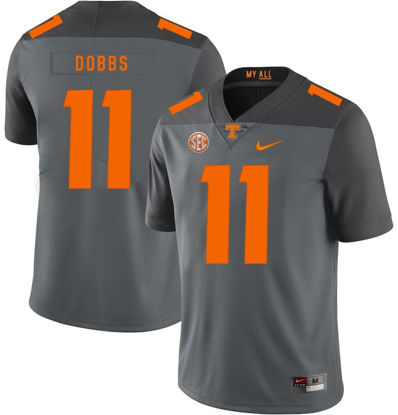 Tennessee Volunteers Joshua Dobbs Jersey #11 Football NCAA Jerseys Gray