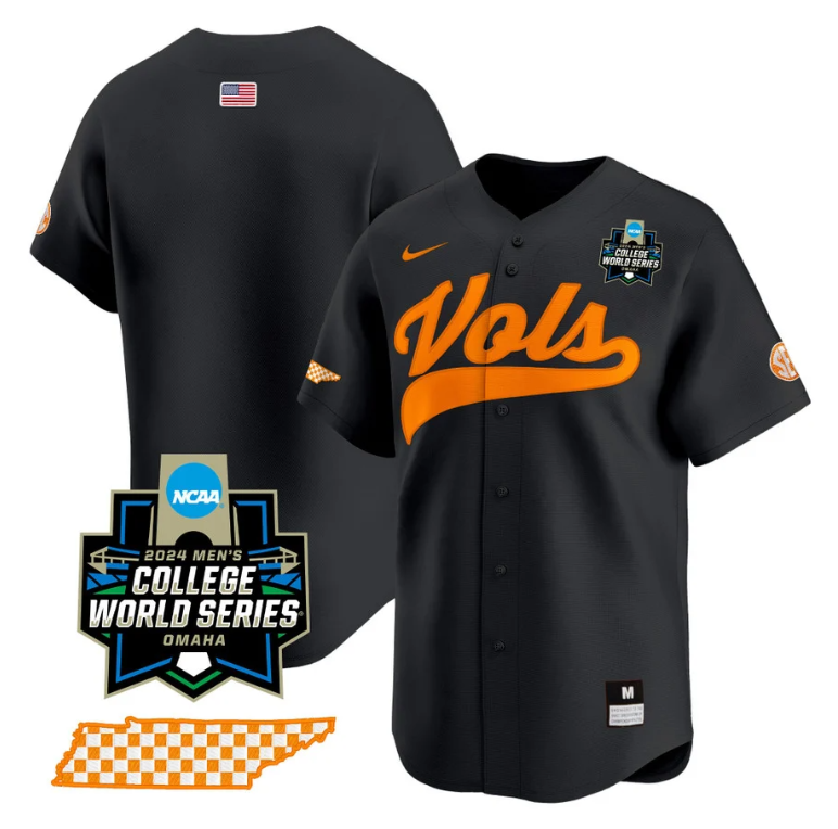 Seth Halvorsen Jersey #24 Tennessee Volunteers 2024 College World Series Patch Vapor Premier Limited NCAA Baseball Stitched White (Copy)