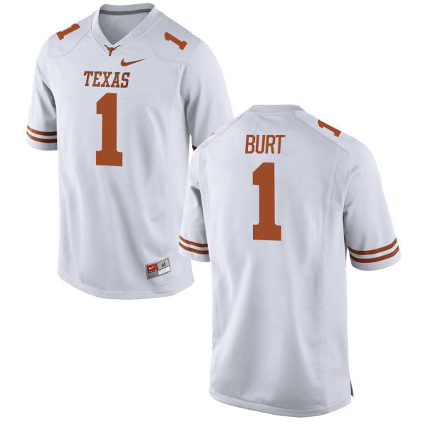 Texas Longhorns 1 John Burt White College Jersey