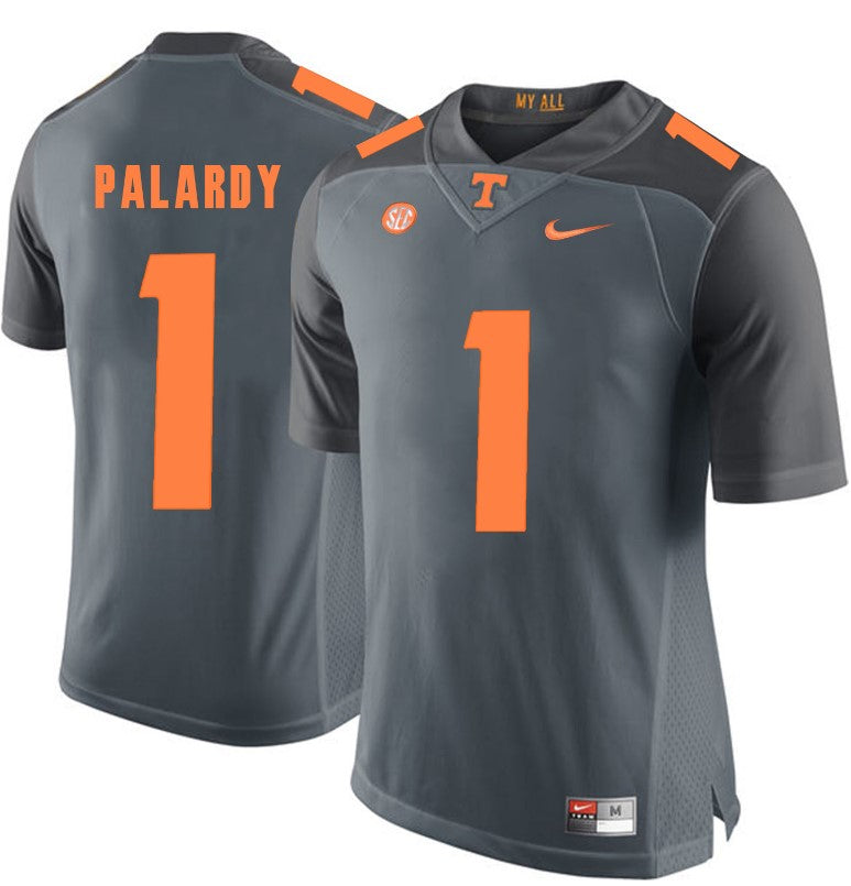 Tennessee Volunteers Michael Palardy Jersey #1 Football NCAA Jerseys Gray Orange