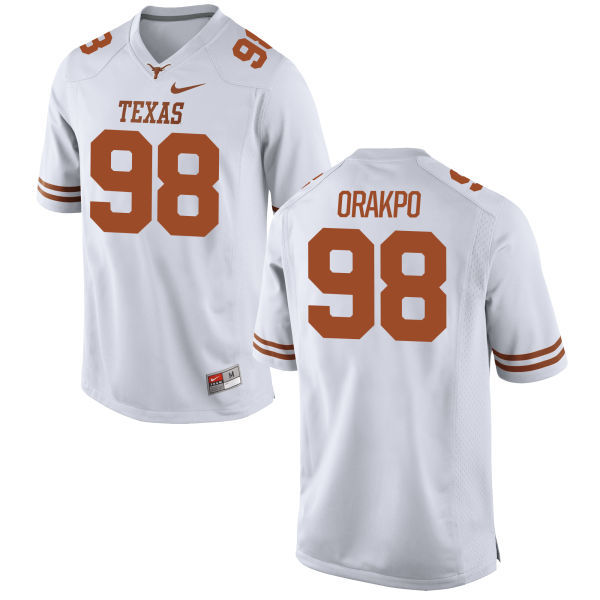 Texas Longhorns 98 Brian Orakpo White College Jersey
