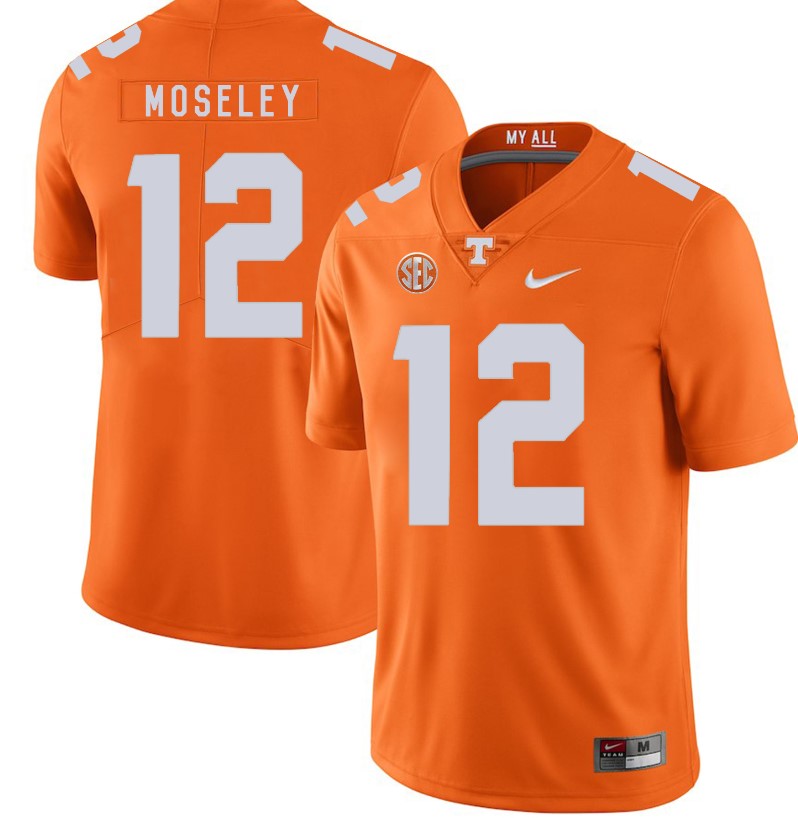 Tennessee Volunteers Emmanuel Moseley Jersey #12 Football NCAA Jerseys Orange