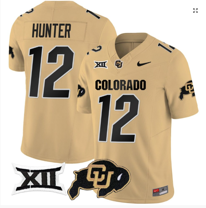 Travis Hunter Jersey #12 Colorado Buffaloes College Football Brown Home Alternative