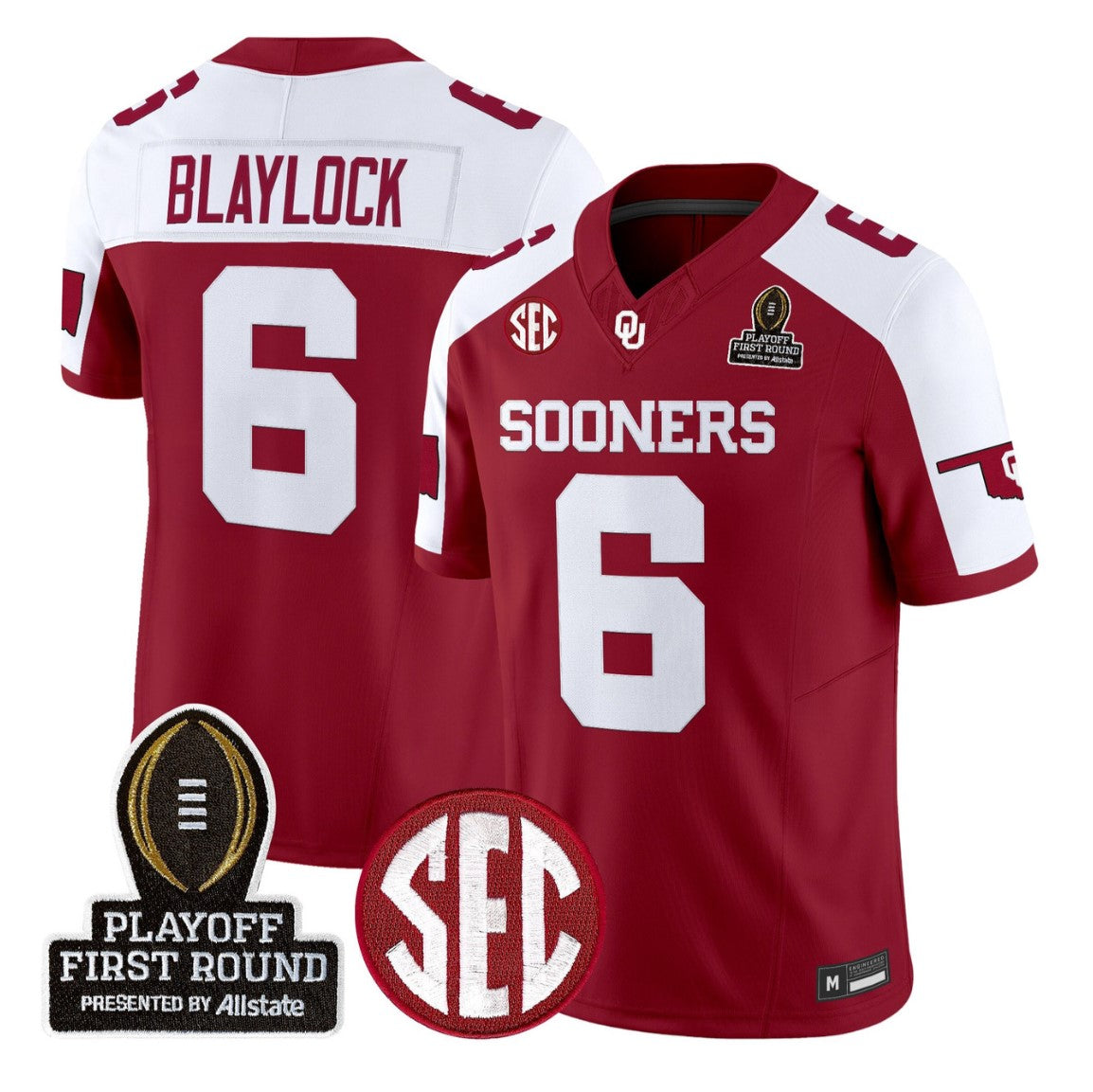 Tory Blaylock Jersey #6 Oklahoma Sooners 2025 Playoff First Round Stitched