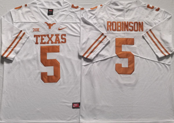 Texas Longhorns #5 Bijan Robinson White 2022 Vapor Untouchable Stitched Jersey