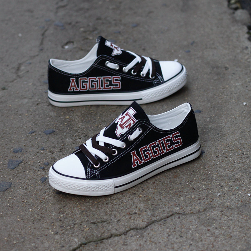 Texas A&M Aggies Limited Print NCAA College Students Low Top Canvas Shoes Sport Sneakers