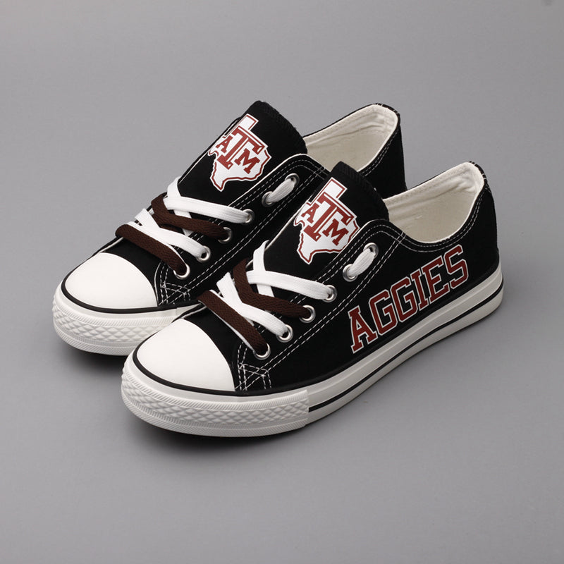Texas A&M Aggies Limited Print NCAA College Students Low Top Canvas Shoes Sport Sneakers