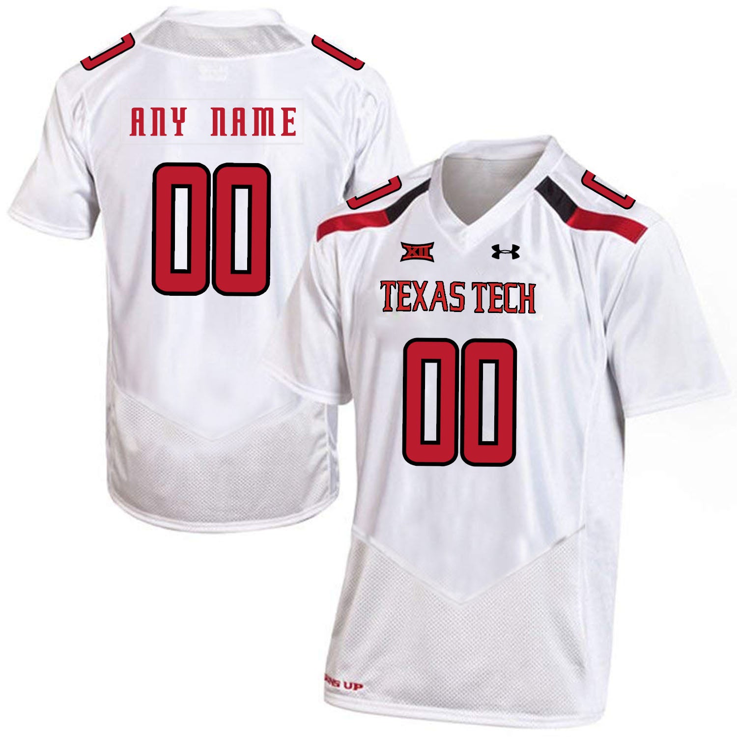 Texas Tech Custom Name and Number NCAA College Football Jersey White