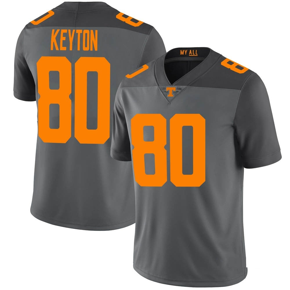 Tennessee Volunteers Ramel Keyton Jersey #80 College Football Gray