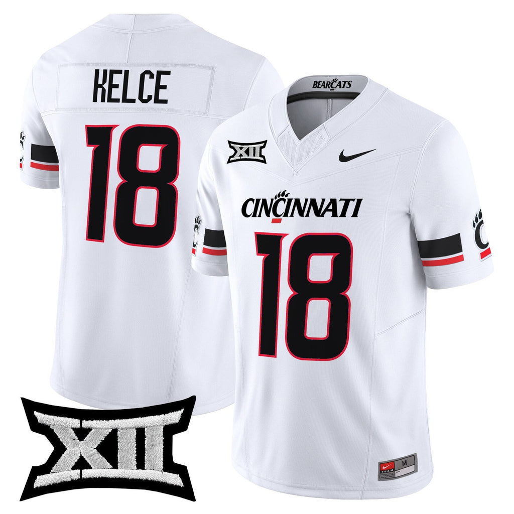 Travis Kelce Jersey #18 Cincinnati Bearcats 2025 Vapor Limited Stitched White