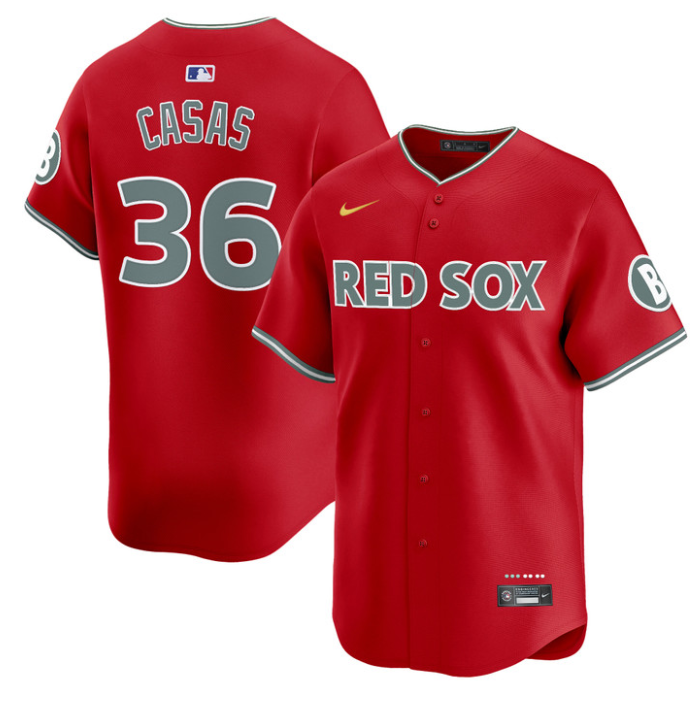 Triston Casas Jersey #36 Boston Red Sox 2025 City Connect Vapor Premier Limited Stitched Red