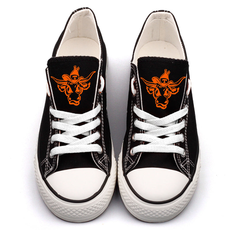 Texas Longhorns Limited Print NCAA College Students Low Top Canvas Shoes Sport Sneakers 1