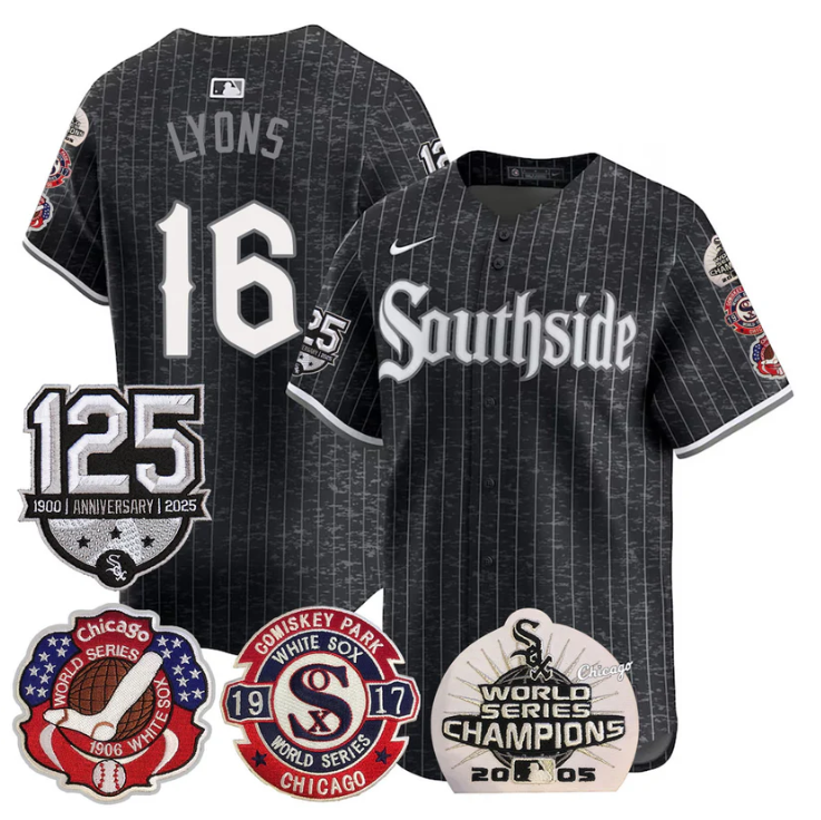 Ted Lyons Jersey #16 Chicago White Sox 125th Anniversary World Series Champions City Connect