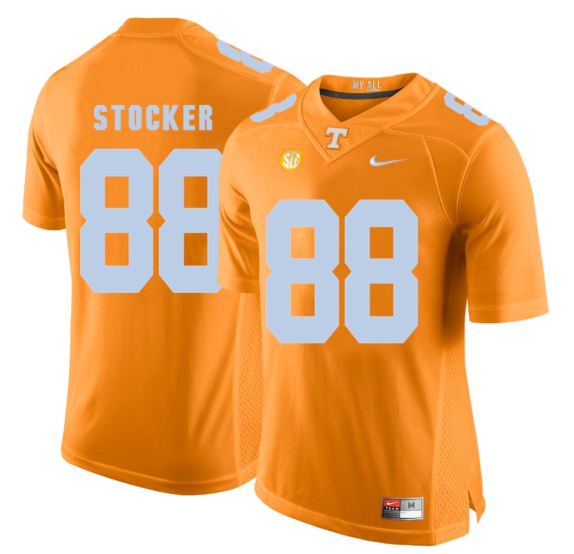 Tennessee Volunteers Luke Stocker Jersey #88 Football NCAA Jerseys Orange White