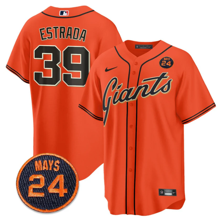Willie Mays Jersey #24 San Francisco Giants #24 Mays Patch 2024 Vapor Premier Limited  Cream Home