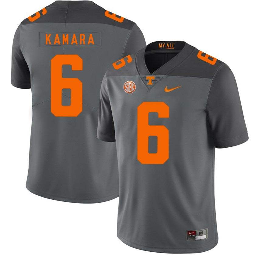 Tennessee Volunteers Alvin Kamara #6 Jersey Football NCAA Jerseys Grey