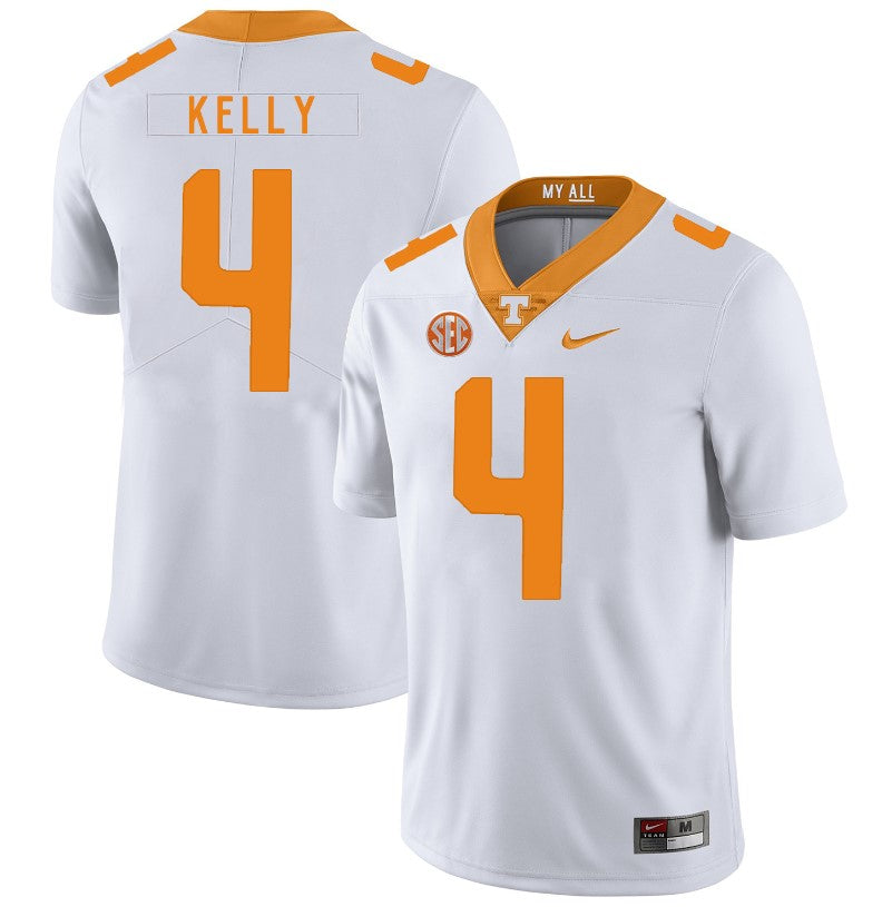 Tennessee Volunteers John Kelly Jersey #4 Football NCAA Jerseys White
